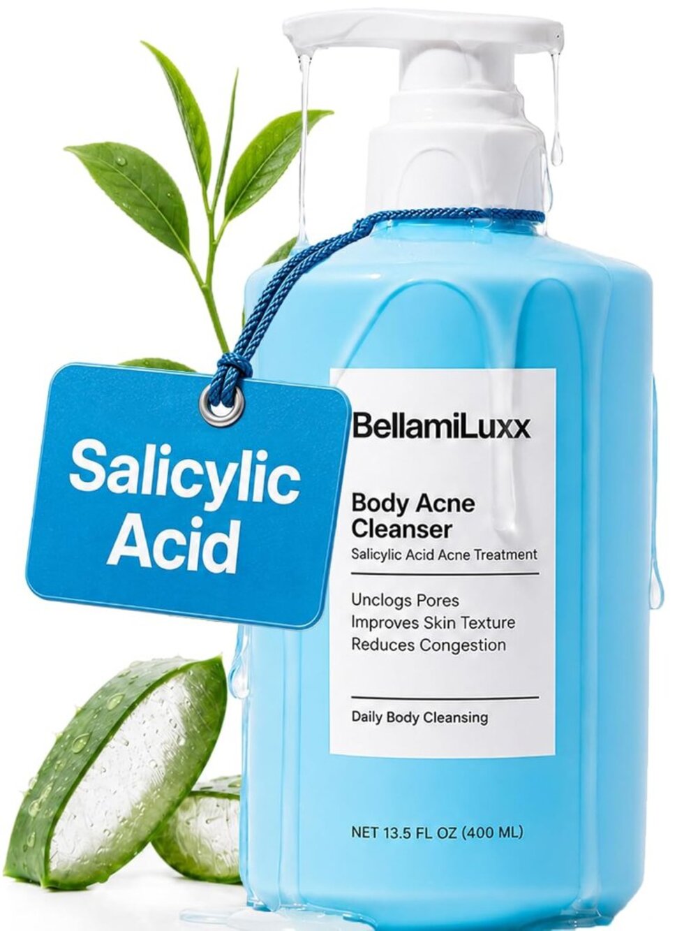 BellamiLuxx Salicylic Acid Body Acne Wash Treatment Soap (13.5 oz)